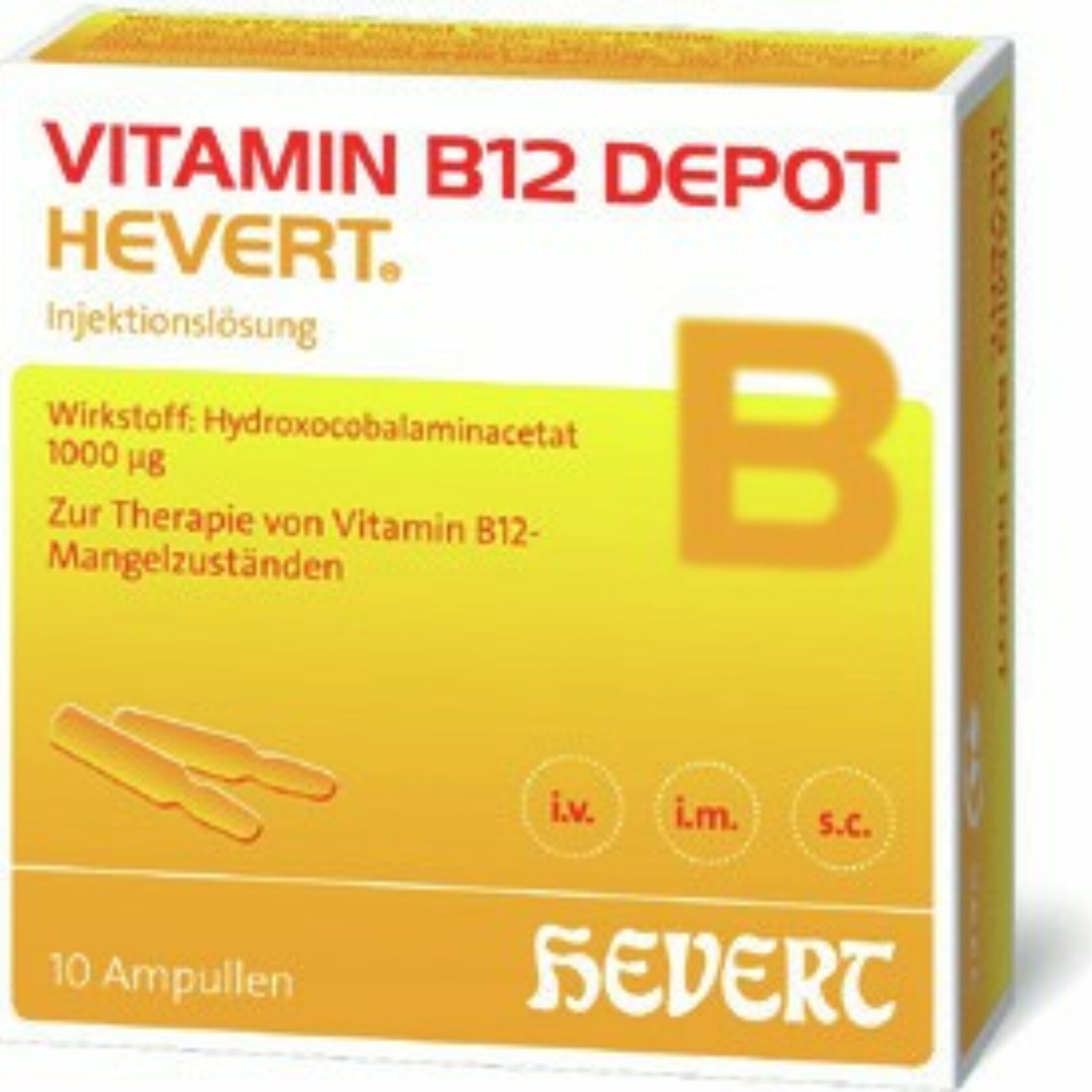 Produktpackung von Vitamin B12 Depot Hevert