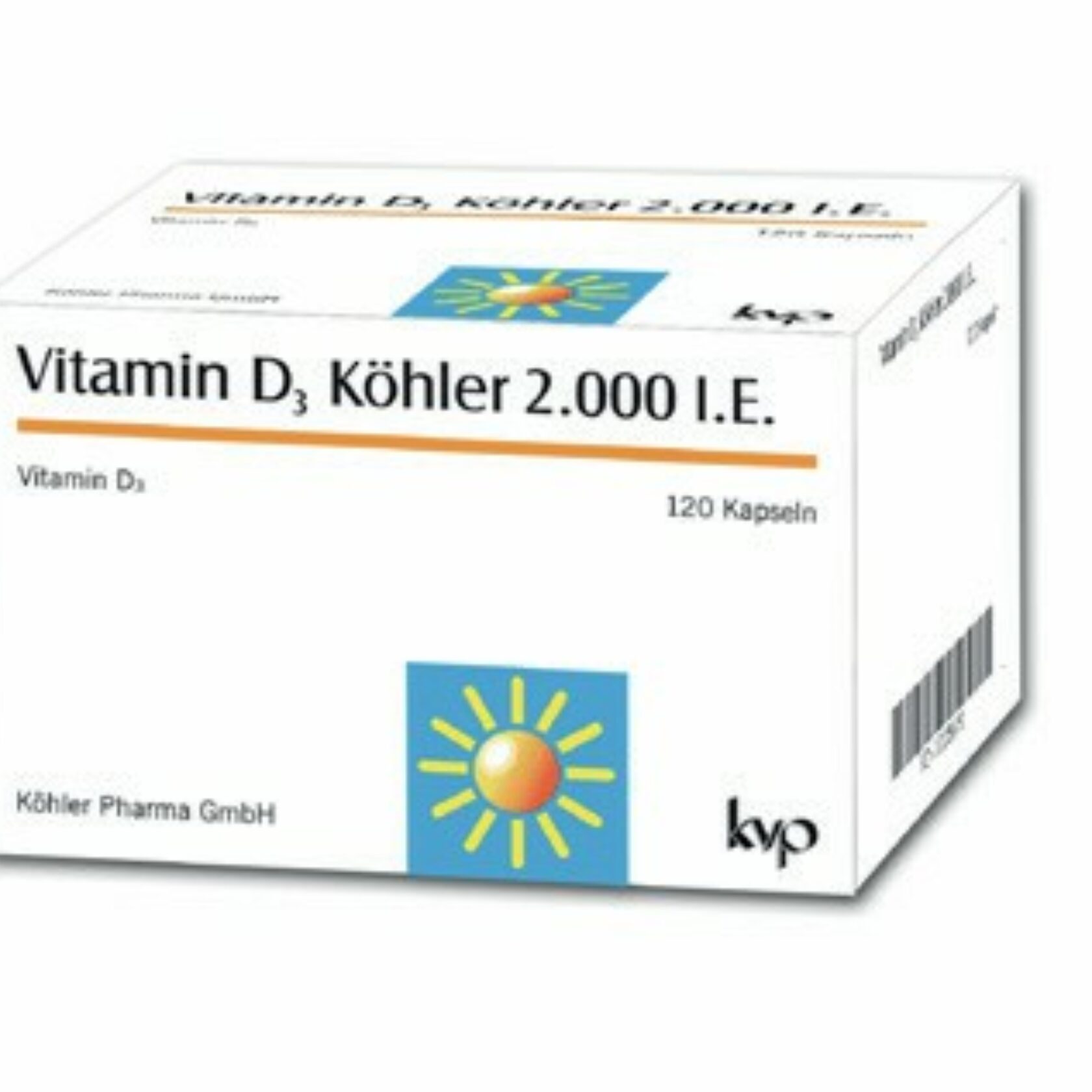 Produktpackung von Vitamin D von Köhler Pharma