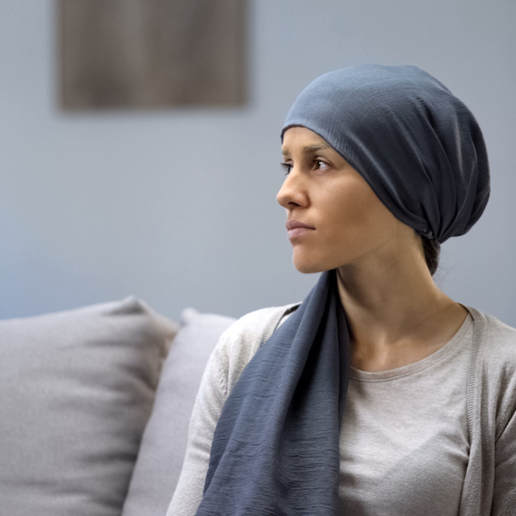 Frau in der Krebstherapie